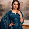 Traditional Printed Kurti Set with Dupatta (Blue)2 Traditional Printed Kurti Set with Dupatta (Blue)