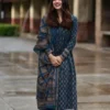 navy blue2 Ethnic Printed Kurti Set